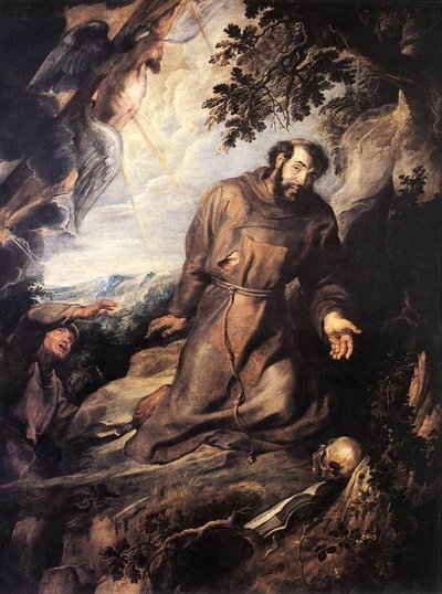 Sint Franciscus van Assisi ontvangt de stigmata door Peter Paul Rubens